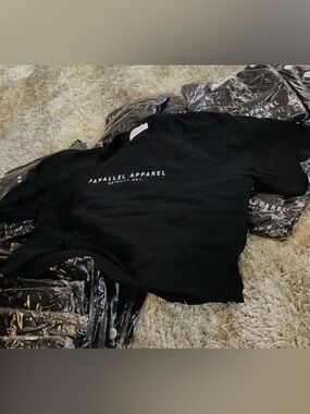 Bundle & Save 🖤 Parallel Apparel Black Crop Top Tees (50 Tees *NWT*) for…